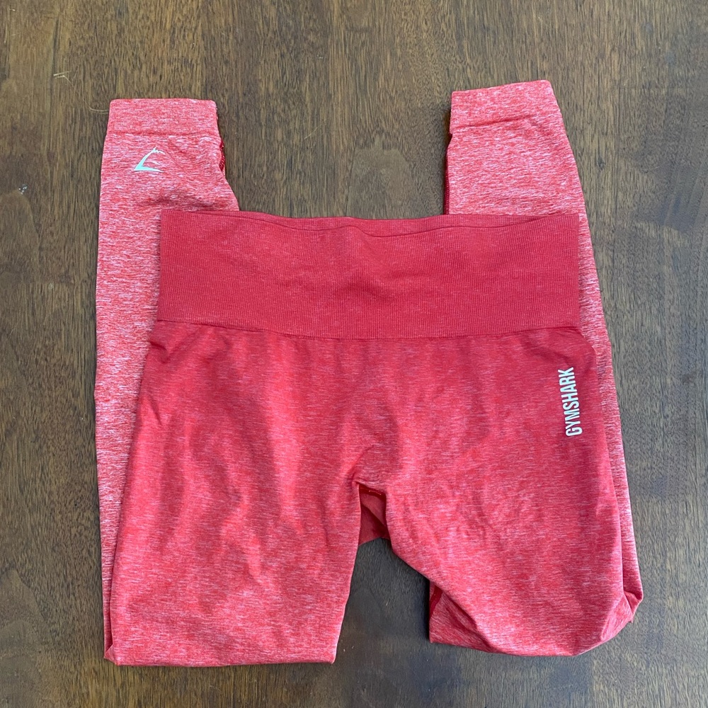 Red ombré Gymshark leggings